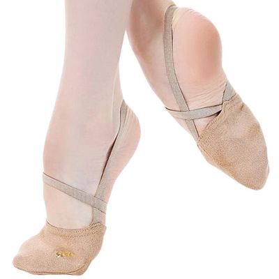 SOLO Half Socks OB52-75 Vegan suede lightweight textile, tan, Suntan. (GOLD)