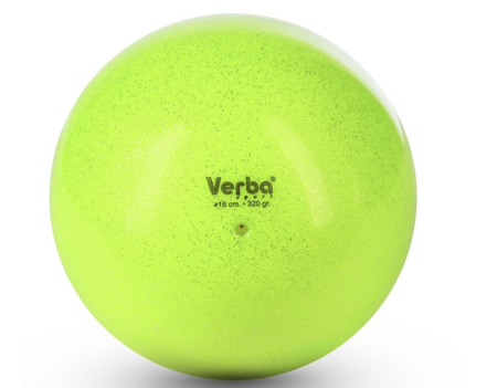 VERBA Sport Gymnastic ball Juniors 16 cm Glitter. (Lemon)