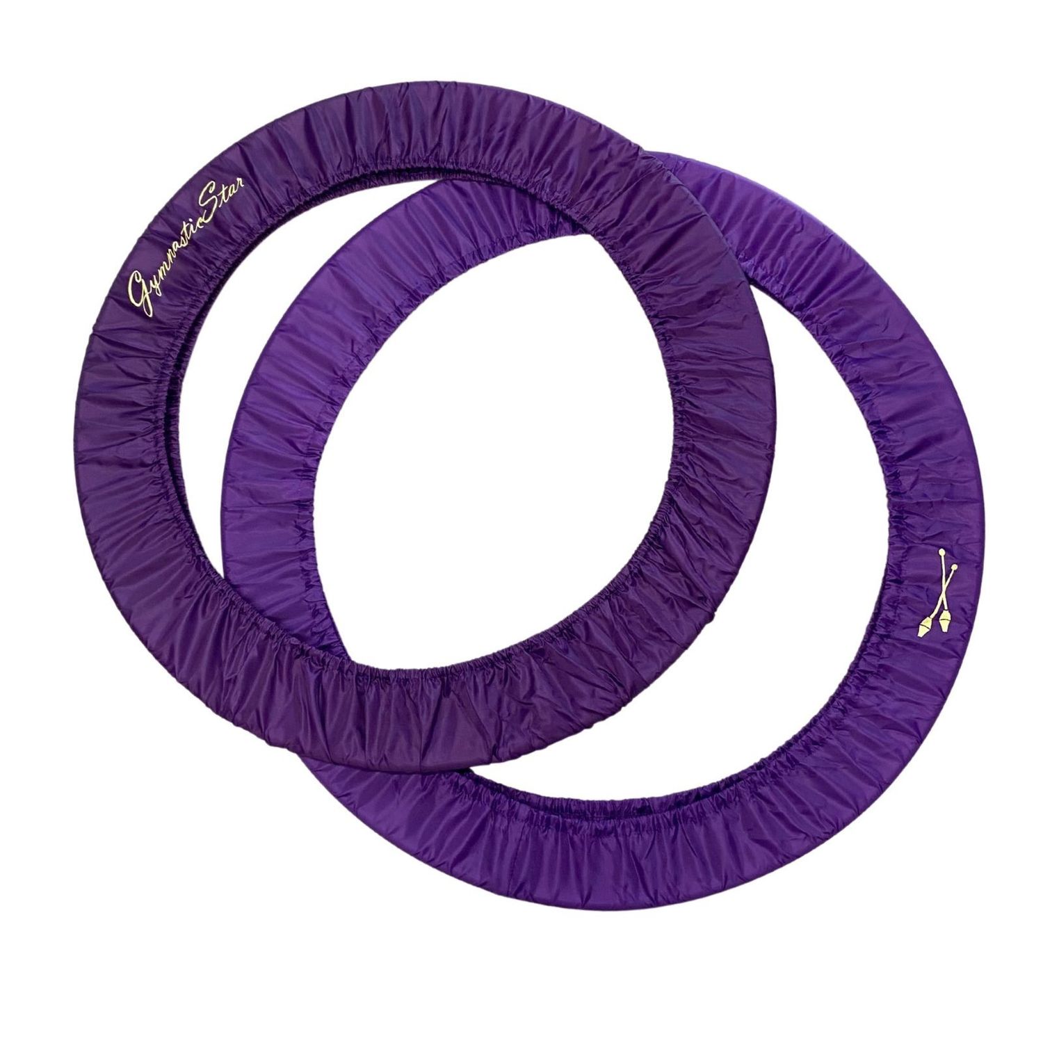 VARIANT 309 XL - GS Gymnastics Hoop Cover, Golden Embroidery. EGGPLANT (XL)