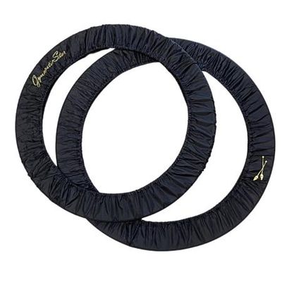 VARIANT 309 XL - GS Gymnastics Hoop Cover, Golden Embroidery. BLACK (XL)