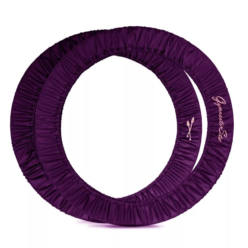VARIANT 309 S - GS Gymnastics Hoop Cover, Golden Embroidery. EGGPLANT (S)