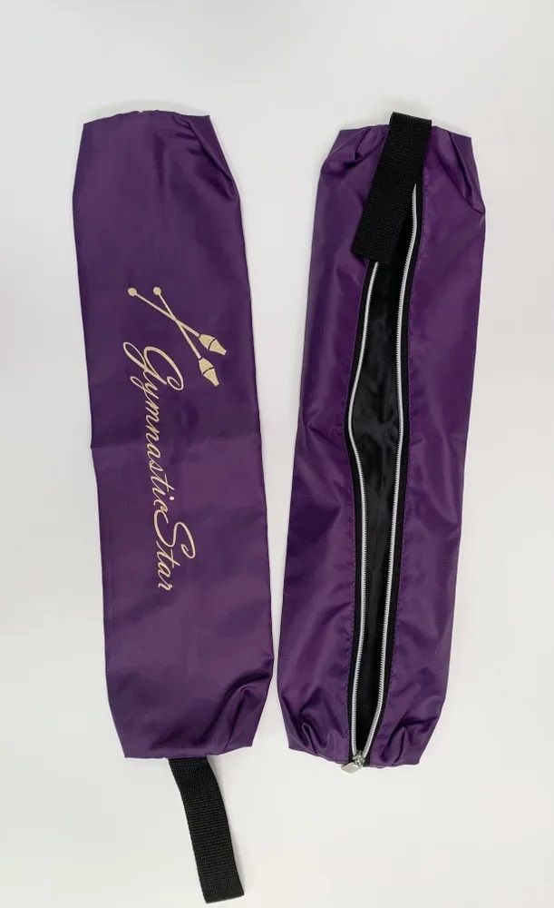 VARIANT 310 GS Gymnastics Clubs Case, Golden Embroidery. EGGPLANT