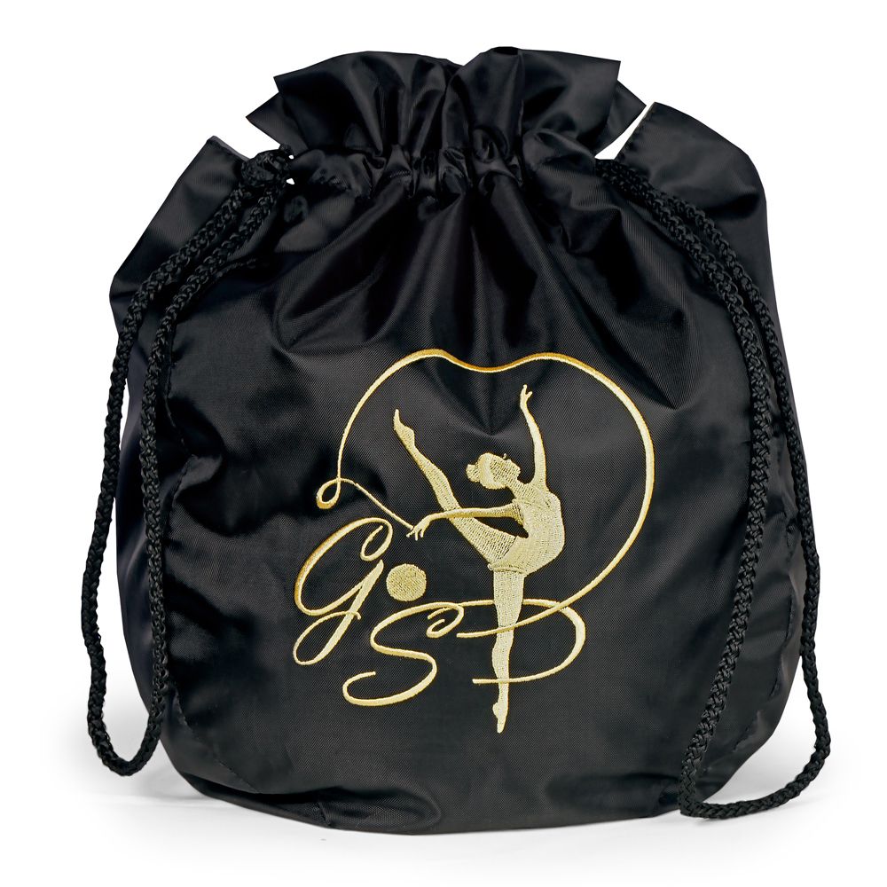 VARIANT 307 GS Gymnastics Ball cover, Golden Embroidery. BLACK