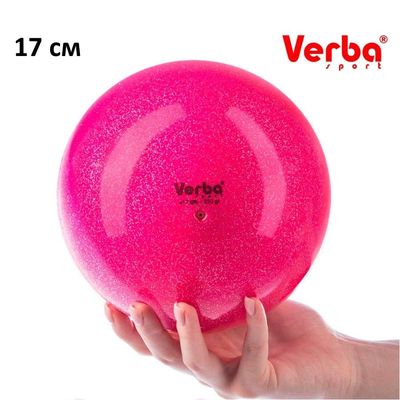 VERBA Sport Gymnastic ball Juniors 17 cm Glitter. (Pink Neon)