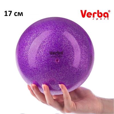 VERBA Sport Gymnastic ball Juniors 17 cm Glitter. (Purple)