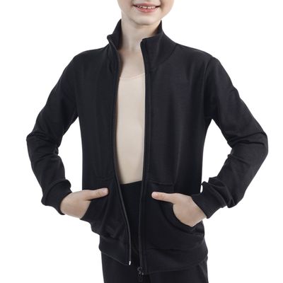 SOLO Stand up collar zip up tracksuit jacket, Black, FD657-839 (36-40)