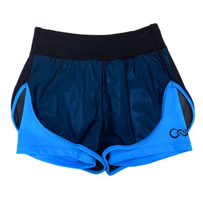 WE2 Carvico Rome Double layer shorts SH-25, Turchese.