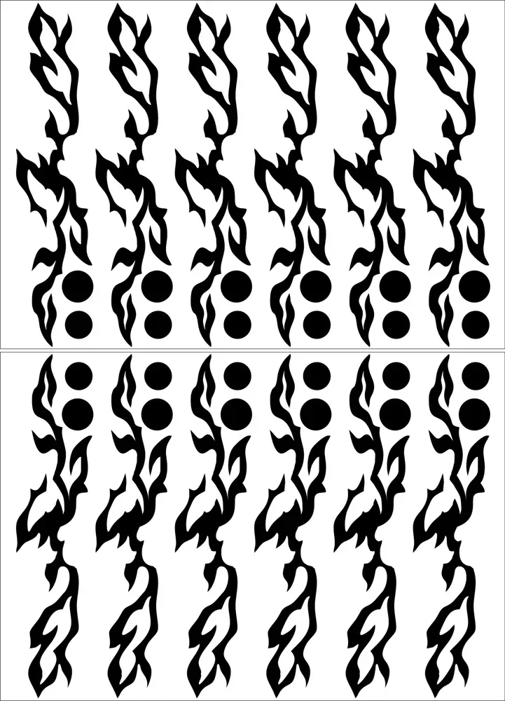 No. 20 Ornament sticker, Wrapping for hoop/clubs (BLACK)