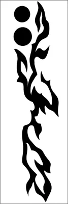 No. 20 Ornament sticker, Wrapping for hoop/clubs (BLACK)