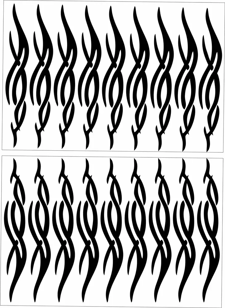 No. 21 Ornament sticker, Wrapping for hoop/clubs (BLACK)