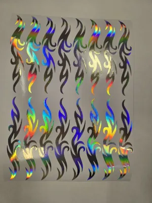 No. 29 Ornament sticker, Wrapping for hoop/clubs (SILVER HOLOGRAM)