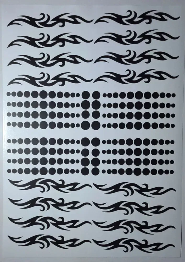 No. 24 Ornament sticker, Wrapping for hoop/clubs (BLACK)