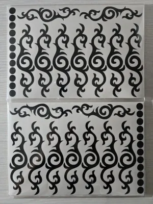 No. 18 Ornament sticker, Wrapping for hoop/clubs (BLACK)