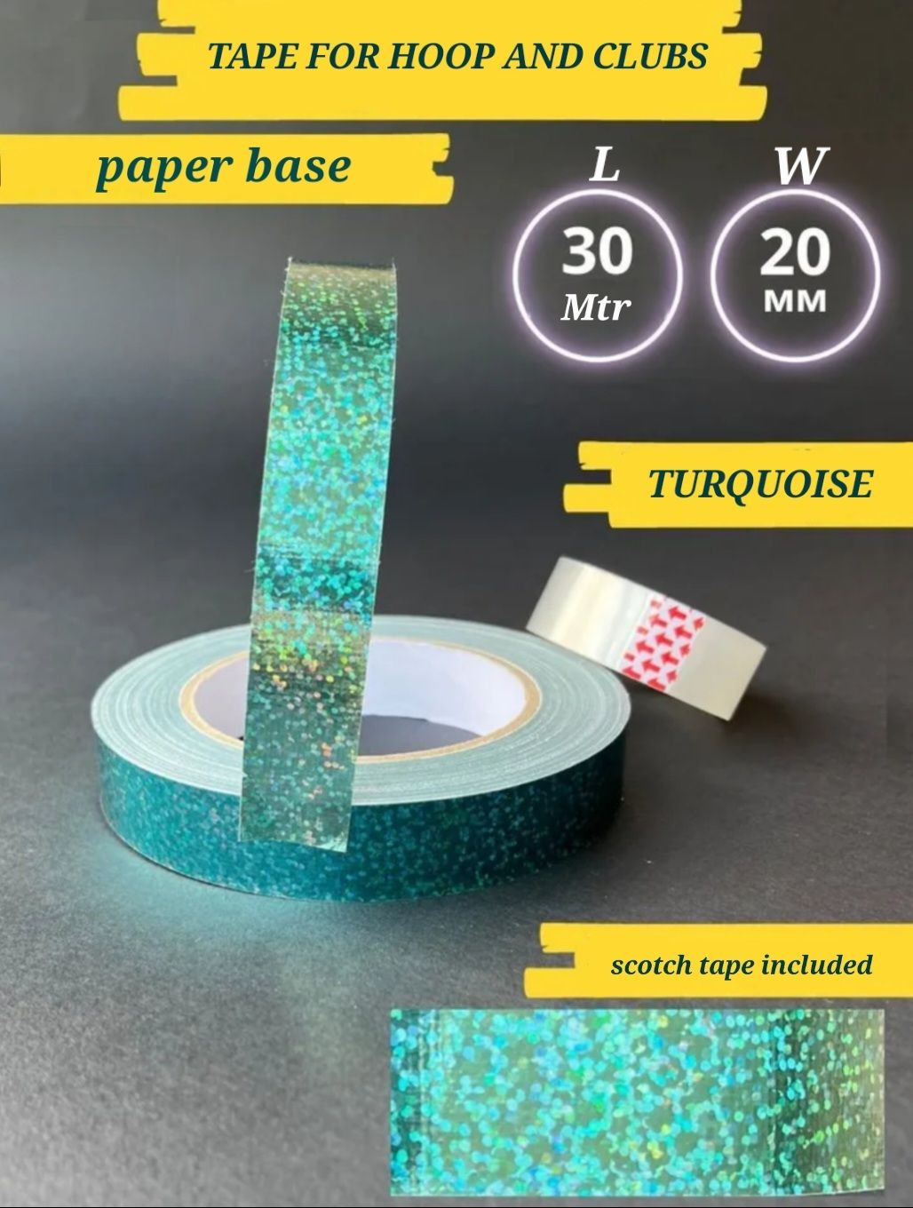 RG Tape for Gymnastics Hoop and Clubs. (TURQUOISE)