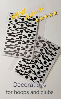 No. 17 Ornament sticker, Wrapping for hoop/clubs (BLACK)