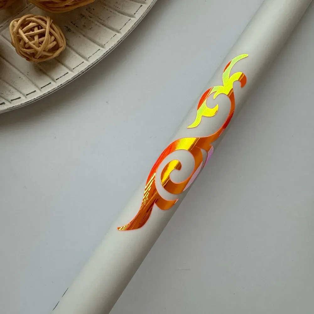 No. 6 Ornament sticker, Wrapping for hoop/clubs (ORANGE HOLOGRAM)
