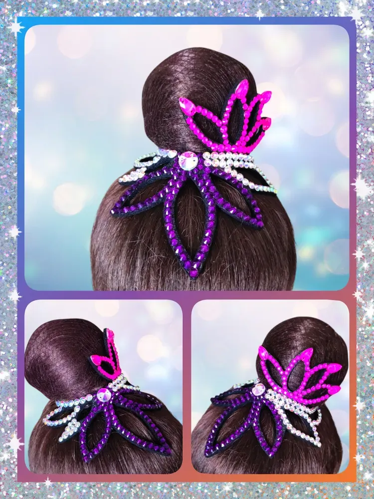 No. 27 RG Hair bun Crown (Pink-Purple-White)