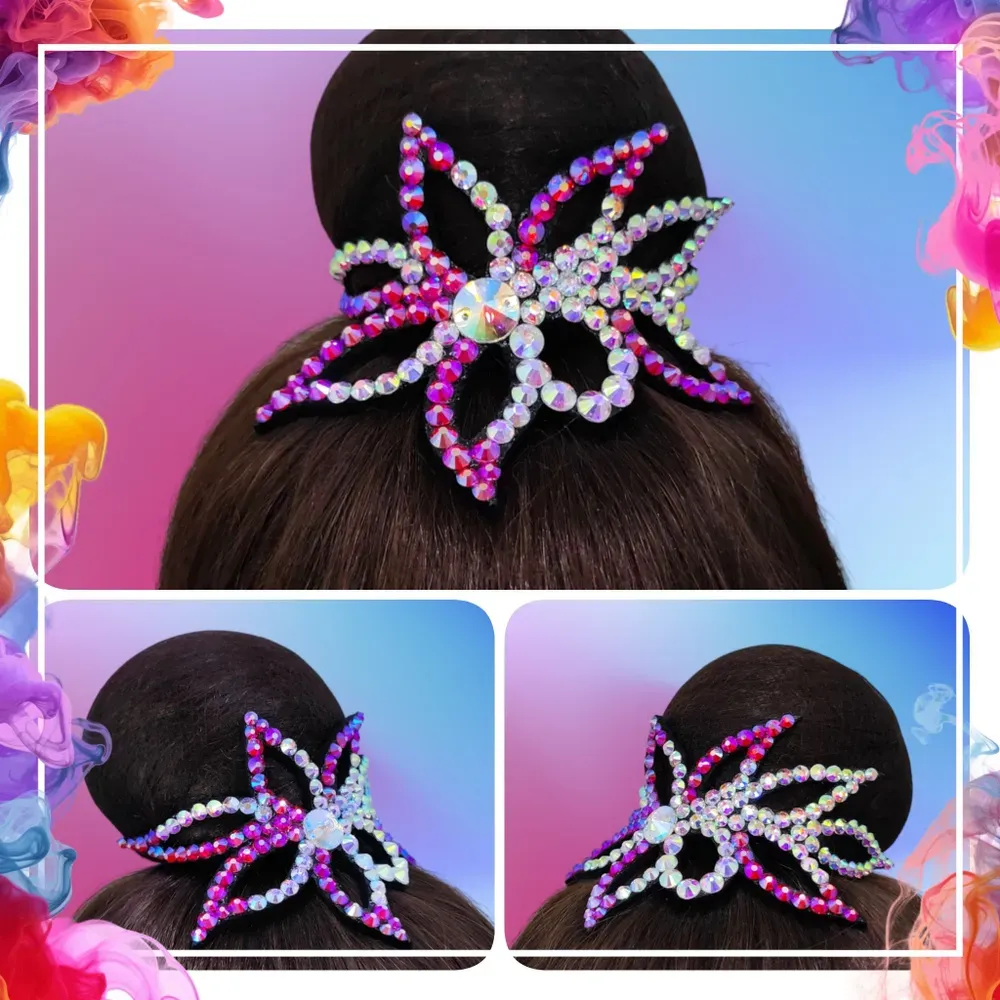 No. 14 RG Hair bun Crown (Purple-Pink-Silver)