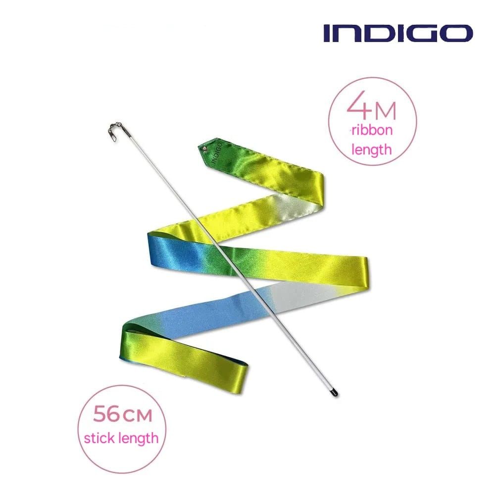 INDIGO Ribbon with stick 4m Blue-Yellow-White.
