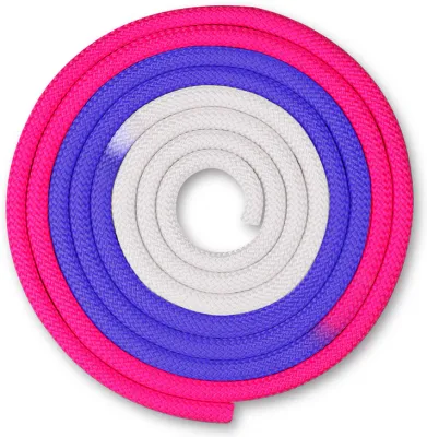 INDIGO RG Weighted Rope 165g, Tricolor 3m, White-Purple-Cyclamen