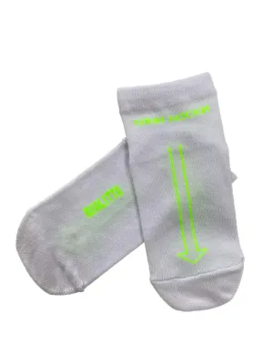 RIALITTA Training, Cotton socks, (Pull toes) White/Lime