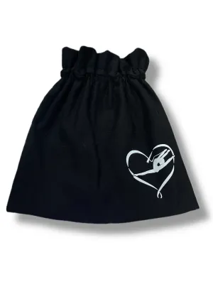 RIALITTA Cotton RG Hat with tie-in (BLACK-WHITE)