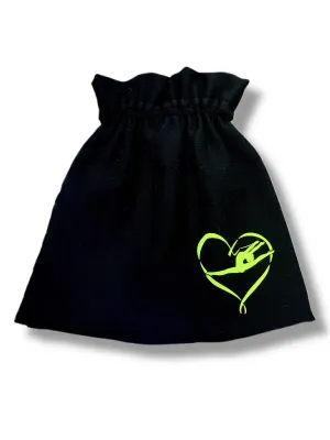 RIALITTA Cotton RG Hat with tie-in (BLACK-LIME)