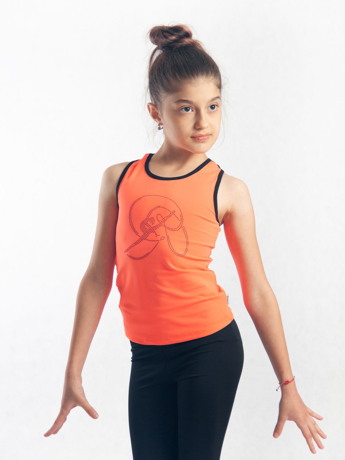RIALITTA Racerback tank top with rhinestones, Biflex (36-42) Orange