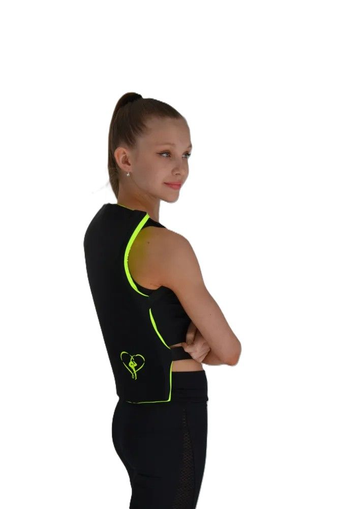 RG Somersault pillow 40х25x2 cm  (BLACK-LIME)