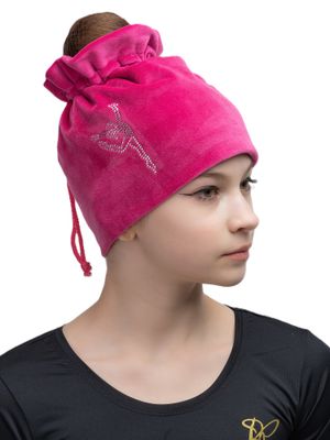 RIALITTA Velour RG Hat with  Rhinestones (FICHSIA)*