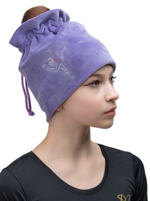 RIALITTA Velour RG Hat with  Rhinestones (LILAC)*