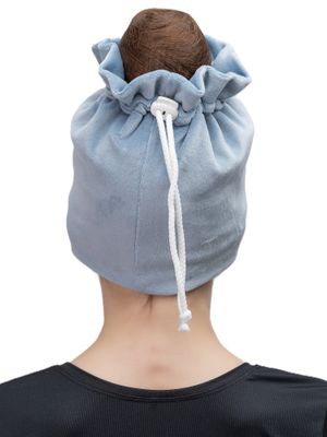 RIALITTA Velour RG Hat with   Rhinestones (GREY-BLUE)*
