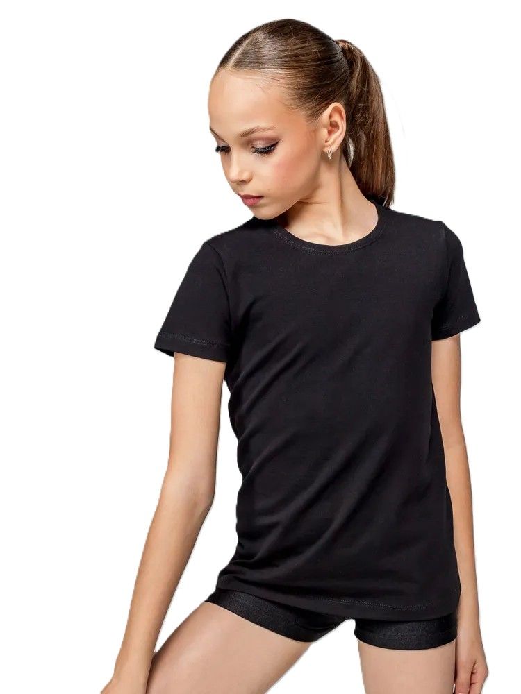 DANCEPLUS Training RG T-shirt basic, Black, Cotton (34-38)