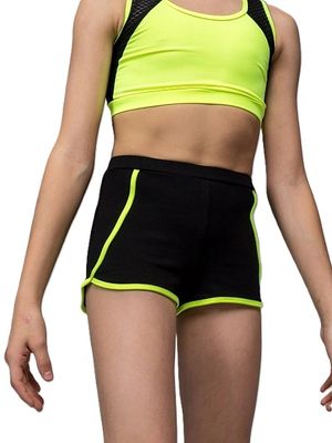 GF shorts "Diadema", Cotton, Black-Lime (34-40)