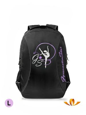 VARIANT GS 216 Gymnastics Backpack, Silver-Purple Embroidery (L)