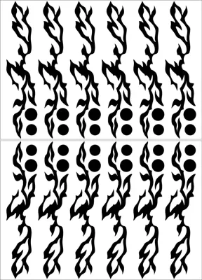 No. 20 Ornament sticker, Wrapping for hoop/clubs (BLACK)