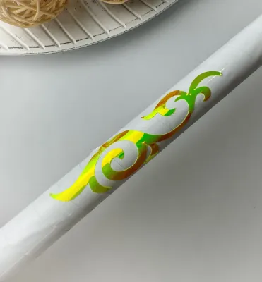 No. 9 Ornament sticker, Wrapping for hoop/clubs (YELLOW HOLOGRAM)