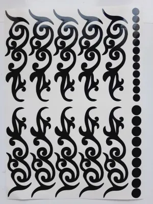 No. 25 Ornament sticker, Wrapping for hoop/clubs (BLACK)