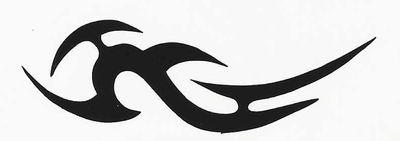 No. 5 Wrapping sticker for hoop/clubs, set of 2 pcs (BLACK)