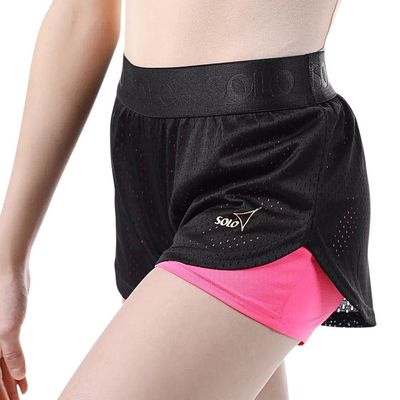 SOLO Double-layered shorts RG 770-11, Black / Pink Neon. (32-42)