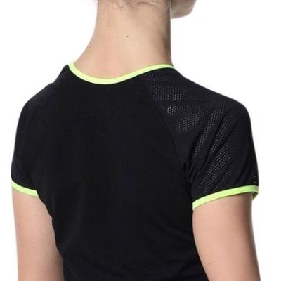 SOLO Contrast binding slim fit T-shirt, Black/Lime Neon. RG604-13 (34-44)