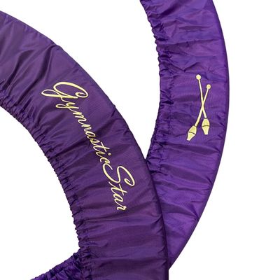 VARIANT 309 XL - GS Gymnastics Hoop Cover, Golden Embroidery. EGGPLANT (XL)