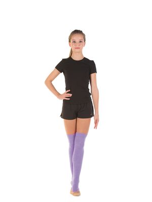SOLO Overknee knitted legwarmers with a heel cutout.  (50cm) LILAC