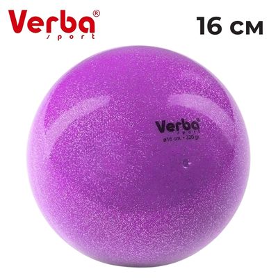 VERBA Sport Gymnastic ball 16 cm Juniors glitter. (Lilac)