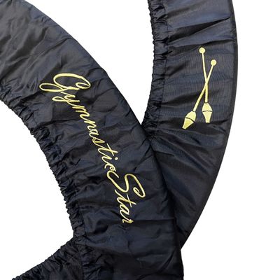 VARIANT 309 XL - GS Gymnastics Hoop Cover, Golden Embroidery. BLACK (XL)