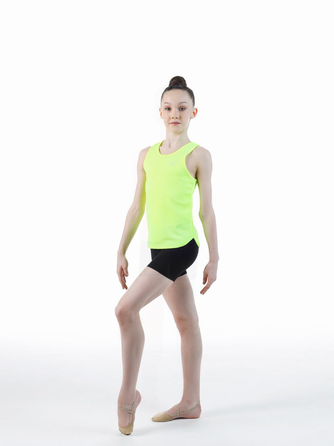 SOLO Loose fit scoop neck tank top  RG415-117 (32-40) Yellow Neon