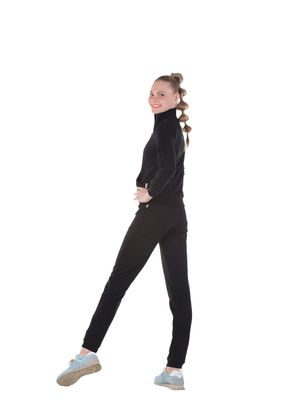 SOLO Stand up collar zip up tracksuit jacket, Black, FD657-839 (36-40)
