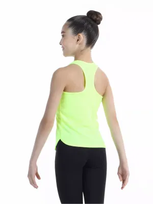 SOLO Racerback tank top, polyester, Yellow Neon RG414-117 (32-42)