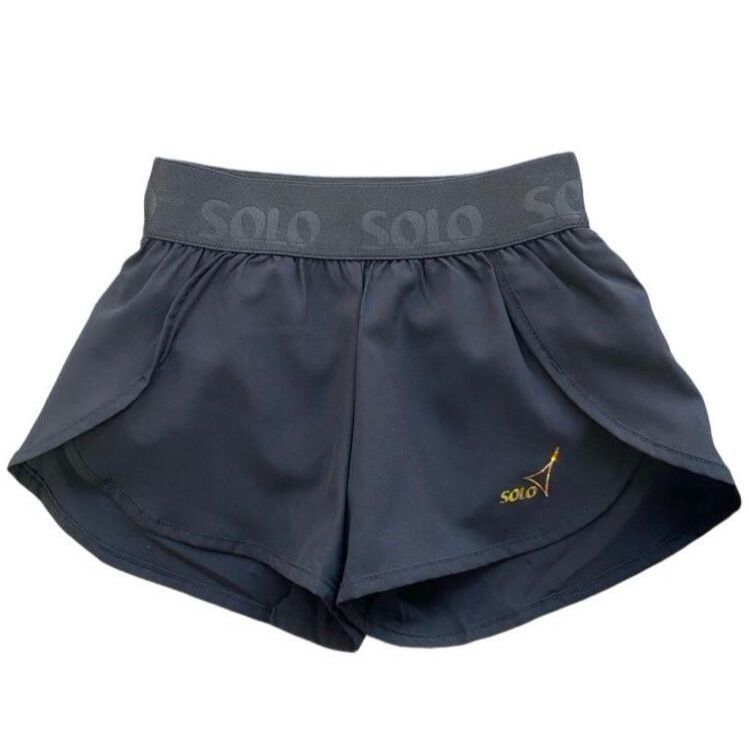 SOLO Double-layered shorts with briefs, Black RG769-107 (34-42)