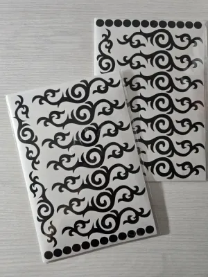 No. 18 Ornament sticker, Wrapping for hoop/clubs (BLACK)